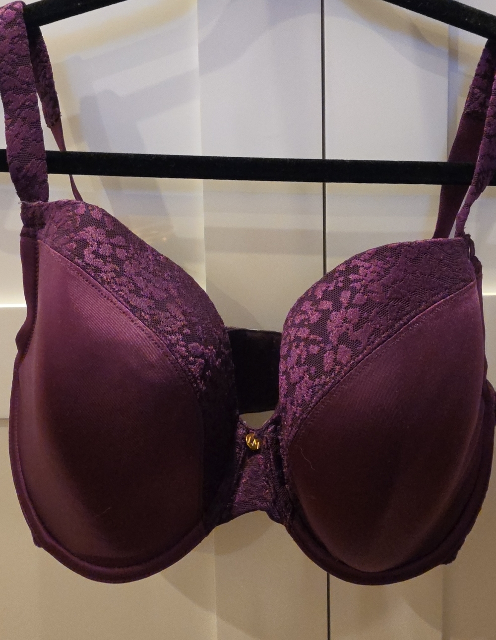 Le Mystere Deep Purple Lace-Trim Underwire Bra
